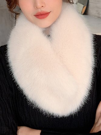 Women Minimalist Warmth Imitation Fur Neck Gaiter
