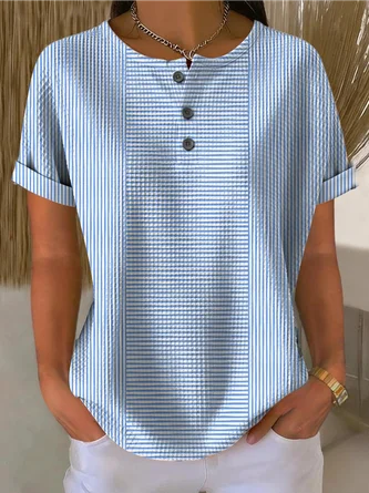 Striped Vintage Short Sleeve T shirt