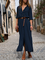 Paneled 3/4 Sleeve Women Dress