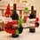 Christmas Wine Bottle Bag Holder for Xmas Gift Dinner Party Table Holiday Decoration