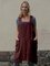 Cross Back Solid Sleeveless Casual Dress