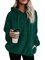 FW Oversized Women's Long Sleeve Teddy Fleece Hoodie Drawstring Pullover Hooded Sweatshirt
