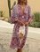 Women Boho V Neck Dress