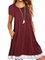 Short Sleeve Lace Summer T-Shirt Dress with Pockets