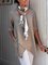 Women Linen Asymmetrical Hem Casual Top