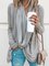 Spring/Fall Cowl Neck Asymmetrical Pleated Solid Blouse