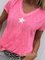 Cotton Geometric Short Sleeve Summer Top