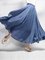 Casual Elastic Waist Big Swing Hem Long Maxi Skirts