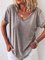 Women Short Sleeve Cotton Solid Top