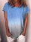Tie-Dye Cotton-Blend Short Sleeve O-Neck Tops