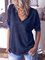 Spring Plain Shirts Casual Plain Long Sleeve Tops