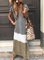 Women V Neck Striped Printed Casual Short Sleeve Maxi Dress