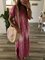 V Neck Print Short Sleeve Summer Vacation Loose Maxi Dresses