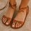 Women Plain Simple Open Toe Buckle Comfortable Sandals