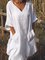 Women Tops V Neck Cotton Casual Pockets Casual Shirts