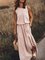 Holiday Cotton-Blend Solid Round Neck Dresses