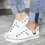Women Zipper Canvas Slip-on Athletic Sneakers