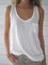 V Neck Sleeveless Plain Shirts & Tops