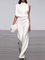 Women's Commuting Asymmetry Sleeve Solid One-Pieces Jumpsuit
