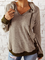 Stripes Long Sleeve Knitted Hoodie