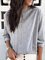 Crew Neck Long Sleeve Plain Cotton Top