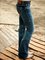 Blue Solid Denim Pants