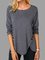 Long Sleeve Crew Neck Shift Knitted Top