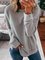Gray Solid Crew Neck Long Sleeve Shirt