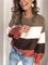 Plus Size Long Sleeve Printed Striped Sweaters