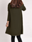 V Neck Long Sleeve Solid Pockets Dress