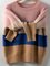 Color-Block Long Sleeve Casual Sweater