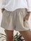 Drawstring Elastic Waist Casual Cotton Linen Beach Shorts