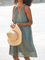 Solid Sleeveless Casual Dresses