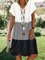 Crew Neck Short Sleeve Cotton-Blend Dress