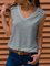 Cotton Casual Plain Sleeveless Shirts & Tops