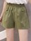 Plain Summer Casual Elastic Waist Shorts