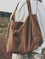 Canvas Solid Vintage Shoulder Tote Bags