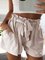 Women Bandage Casual Plain Shorts
