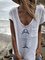 White Floral-Print Short Sleeve Animal Scoop Neckline Shirts & Tops