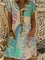 V Neck Daily Casual Printed Dresses