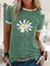 Summer Printed Short Sleeve Crew Neck Top