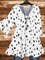 Casual Polka Dots Printed V Neck Tops