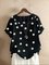 Women Daisy Floral Short Sleeve Shift Crew Neck Tops