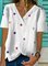 Short Sleeve V Neck Printed Shirt