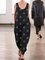 Black Sleeveless Polka Dots Round Neck Jumpsuits