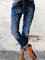 Casual vintage drawstring denim trouser