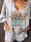 Gray Floral Vintage Shirts & Tops