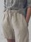 Casual Linen Loose Loose Drawstring Shorts