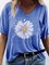 Summer V Neck Printed Short Sleeve Top