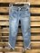 Solid Asymmetric Casual Denim Pant